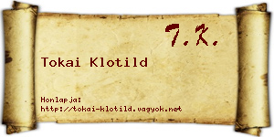 Tokai Klotild névjegykártya